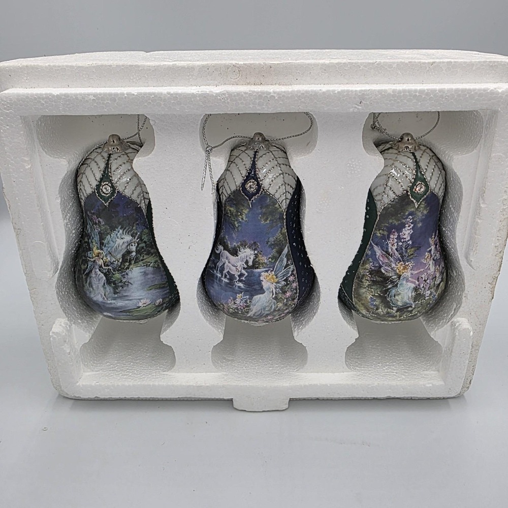 VTG 3 Bradford Edition 2000 Mimi Jobe's Fairyland Porcelain‎ Ornaments 89245